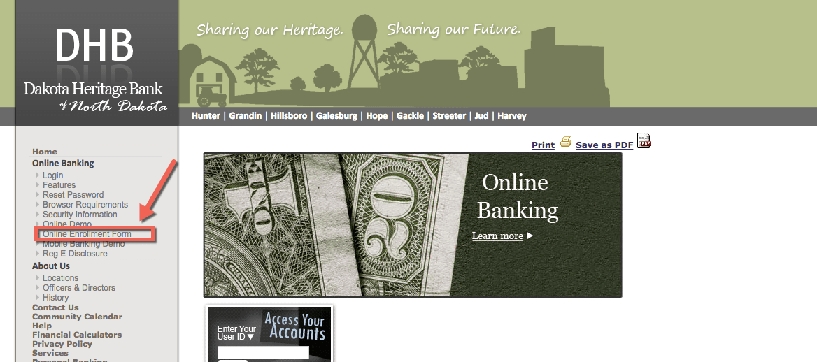Dakota Heritage Bank Online Banking