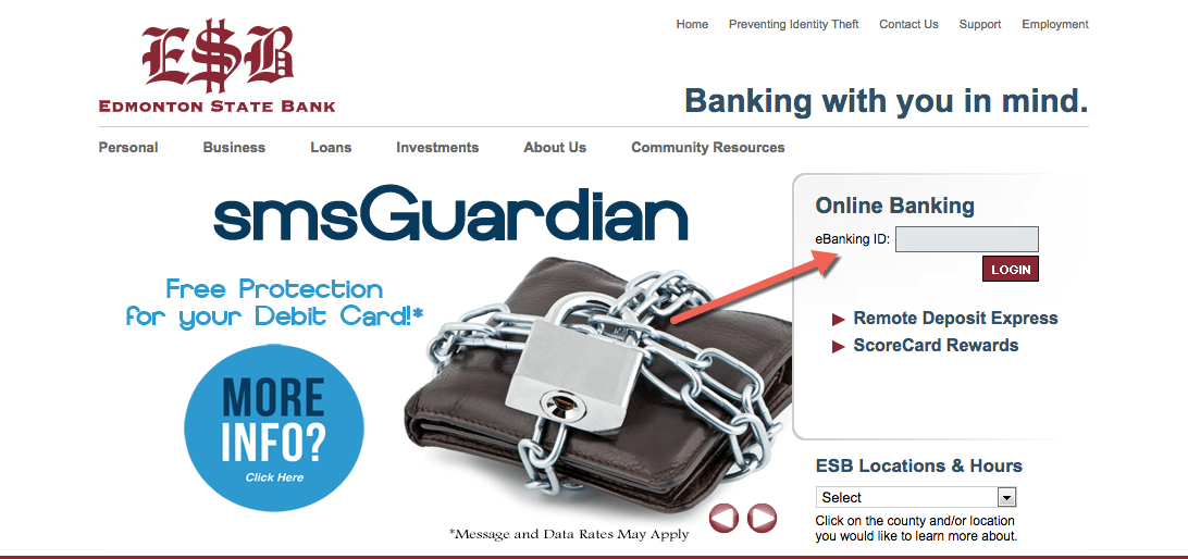 Edmonton State Bank Online Banking Login CC Bank