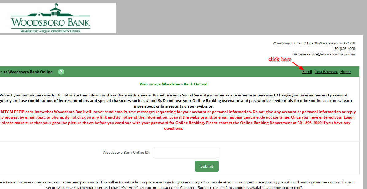 Woodsboro Bank Online Online Banking