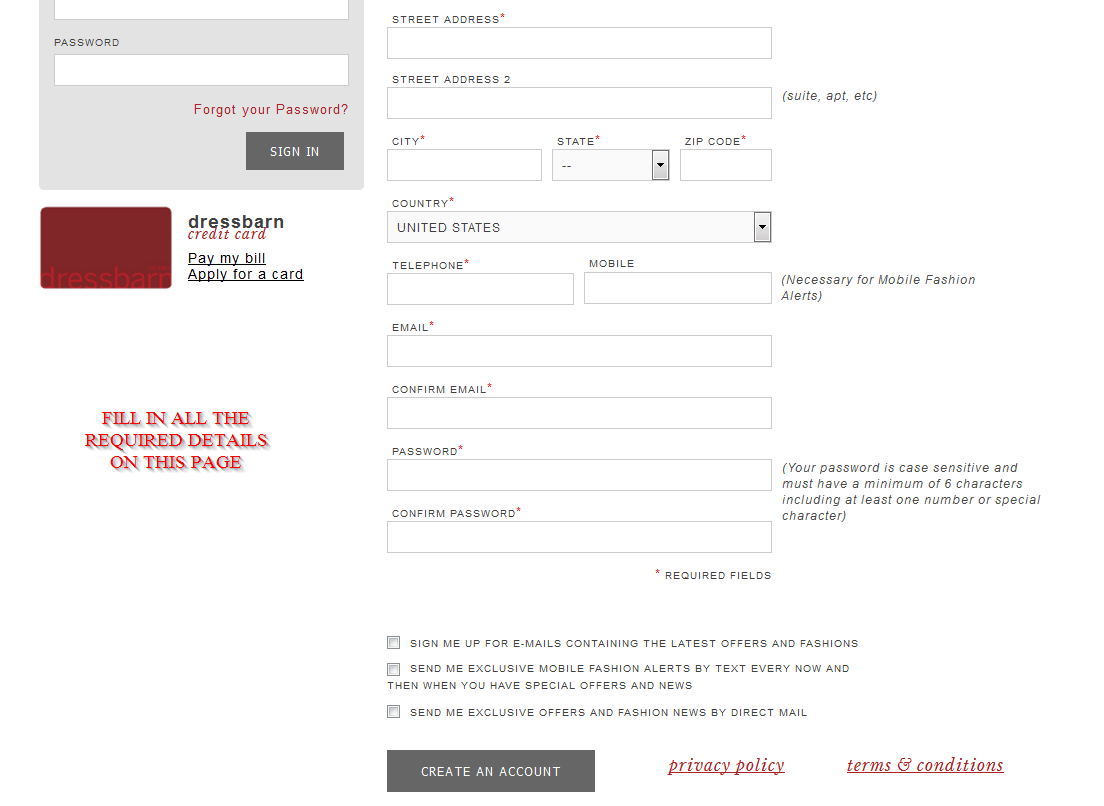 Dressbarn Credit Card Online Login CC Bank