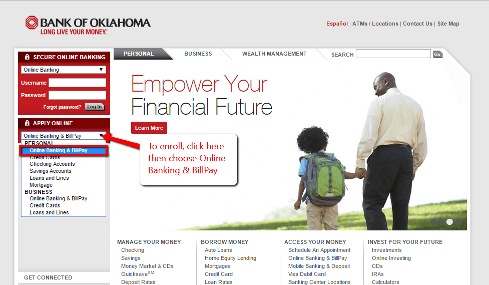 Bank of Oklahoma Online Banking Login CC Bank