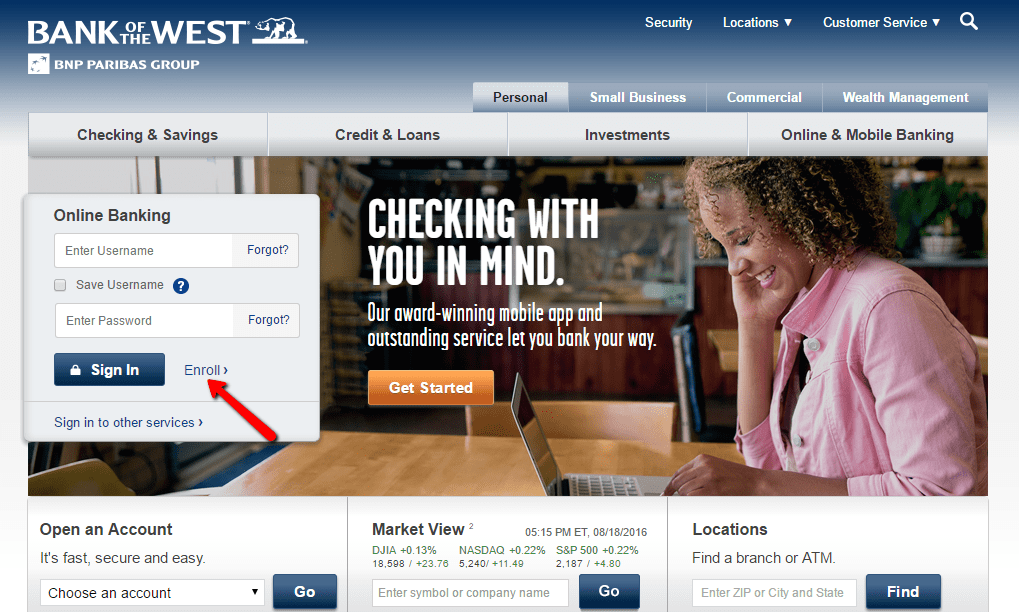 Bank of the West Online Banking Login CC Bank