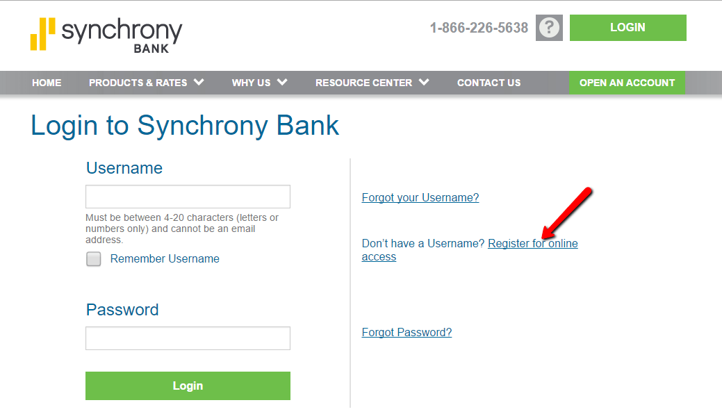 Synchrony Bank Online Banking Login CC Bank