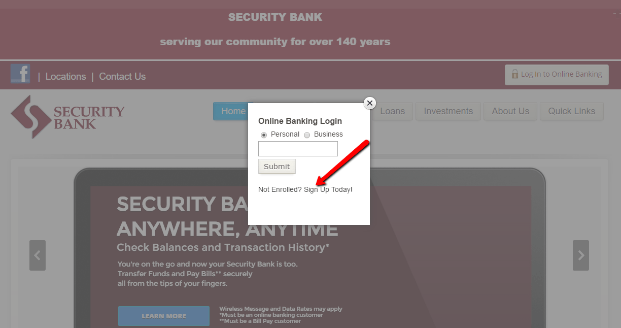 Security Bank Online Banking Login CC Bank