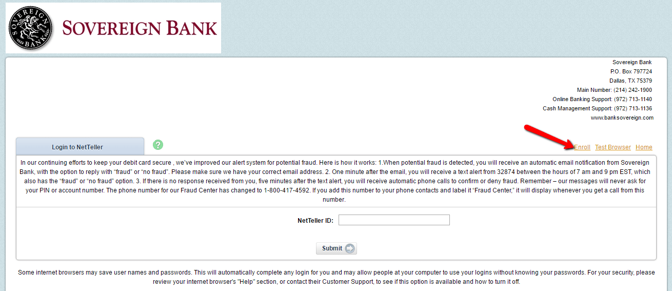Sovereign Bank Online Banking Login CC Bank