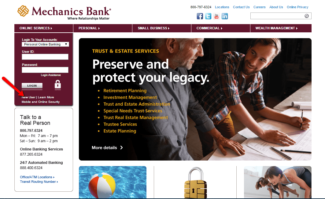 Mechanics Bank Online Banking Login CC Bank