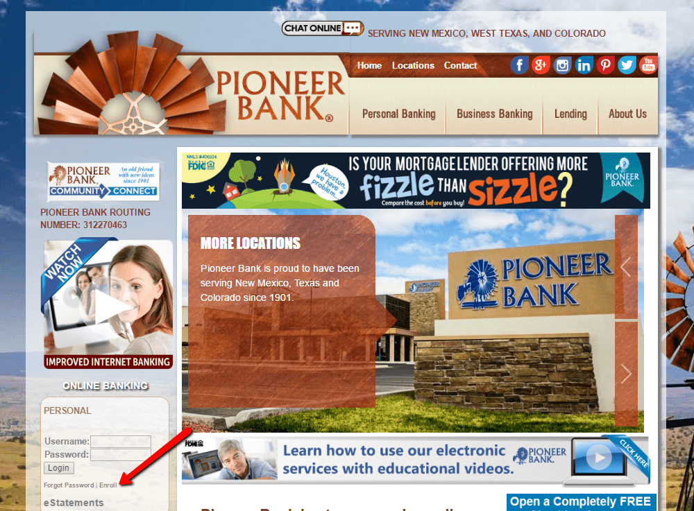 Pioneer Bank Online Banking Login CC Bank