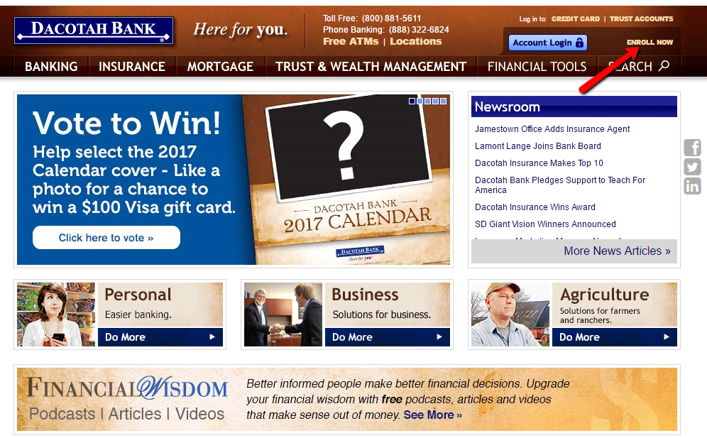 Dacotah Bank Online Banking Login CC Bank