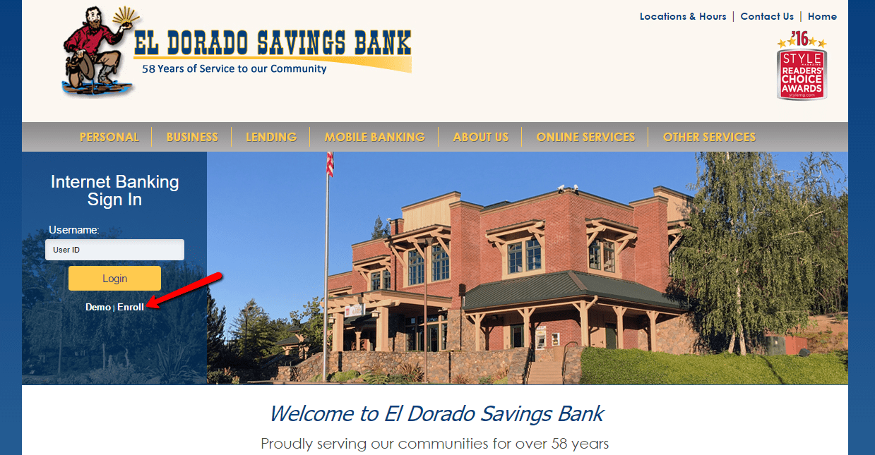 El Dorado Savings Bank Online Banking Login CC Bank