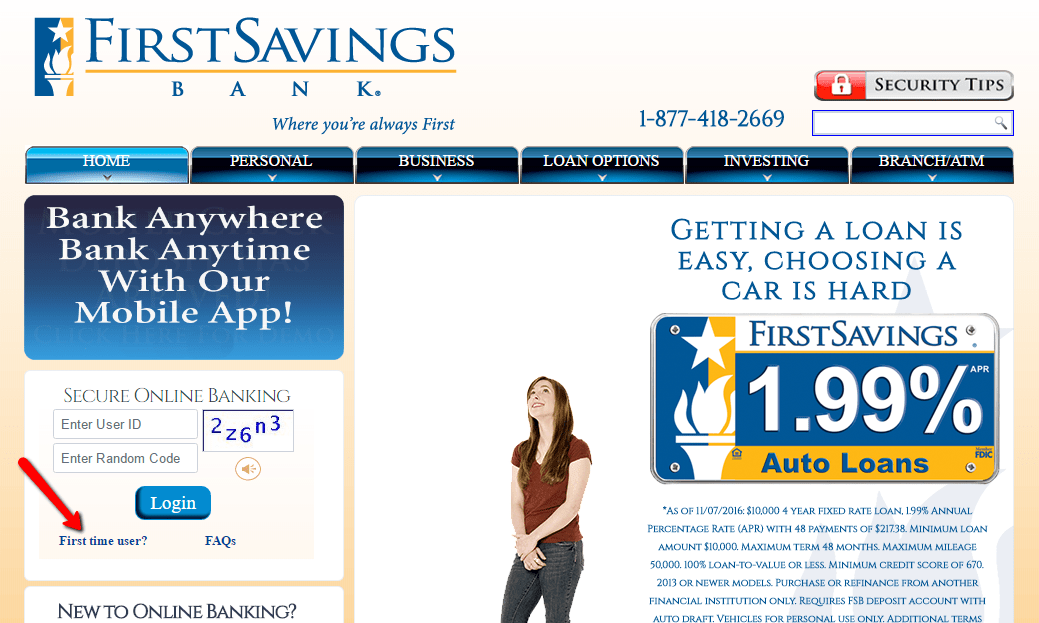 First Savings Bank Online Banking Login CC Bank