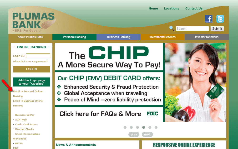 Plumas Bank Online Banking Login CC Bank