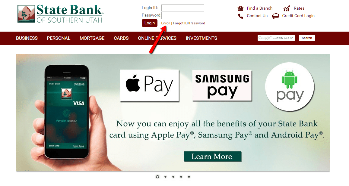 State Bank of Southern Utah Online Banking Login CC Bank