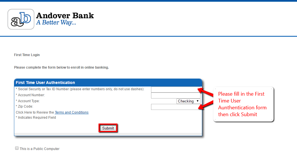 Andover Bank Online Banking Login CC Bank
