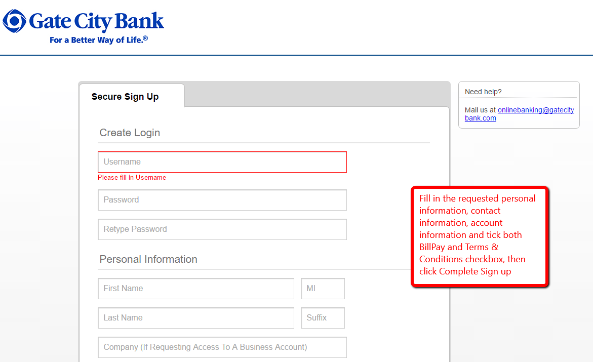 Gate City Bank Online Banking Login CC Bank