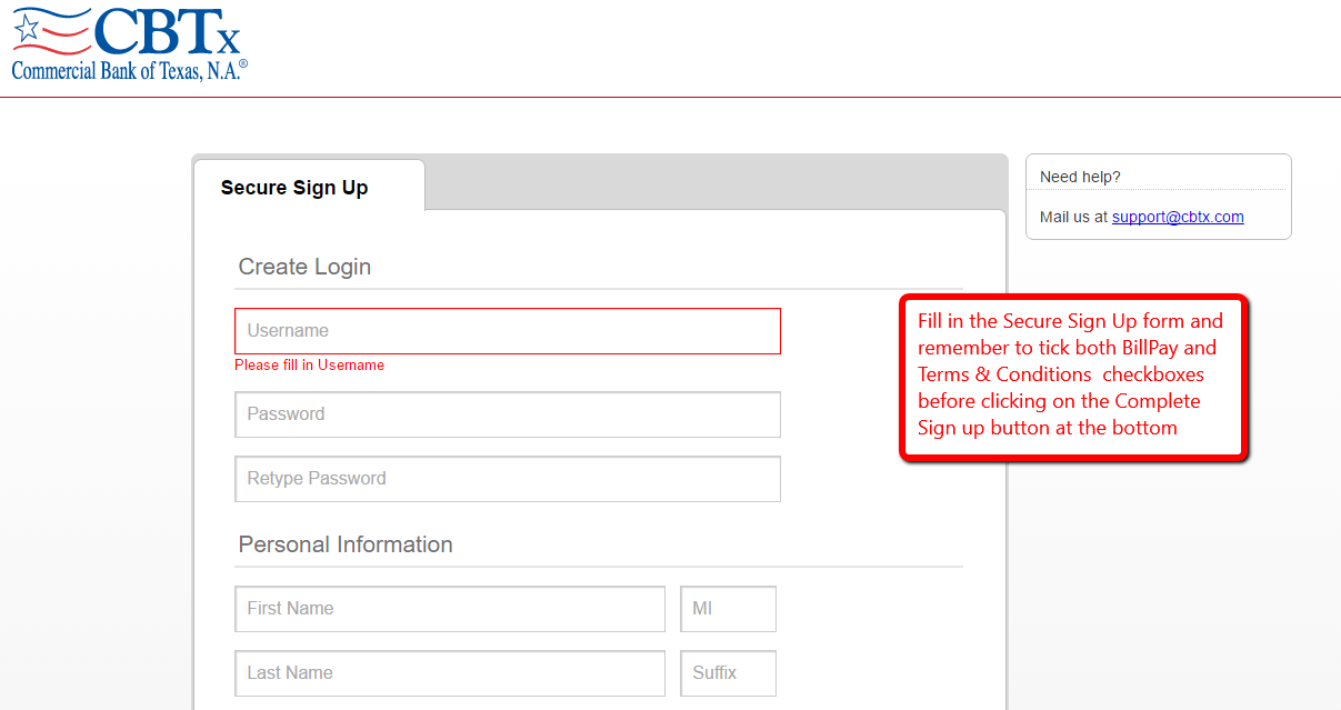 Commercial Bank of Texas Online Banking Login CC Bank
