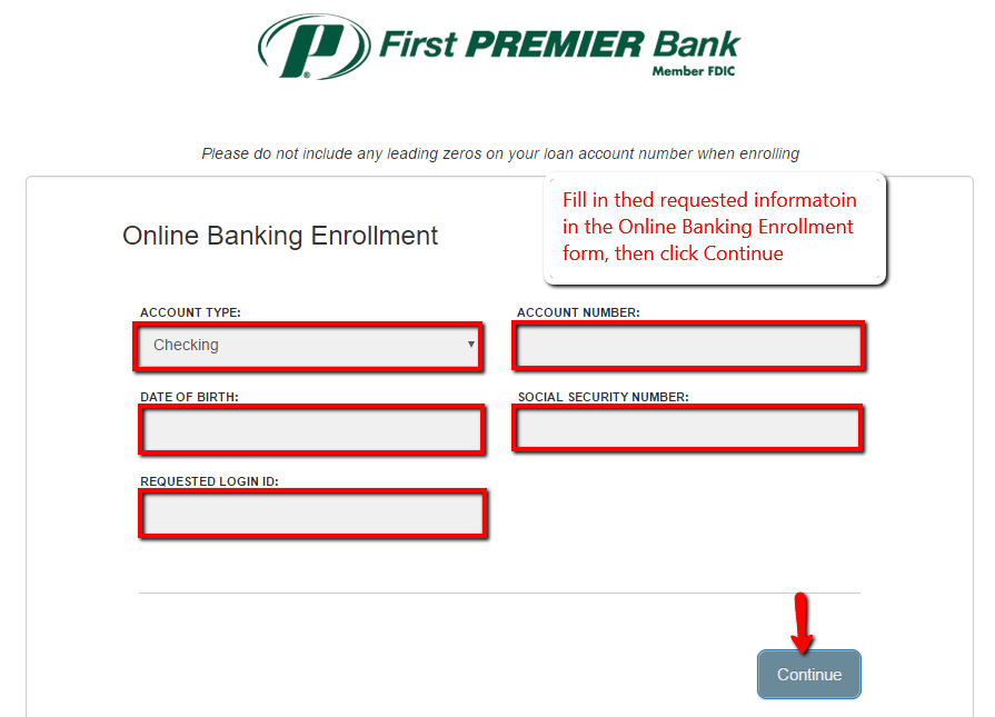 First Premier Bank Online Banking Login CC Bank