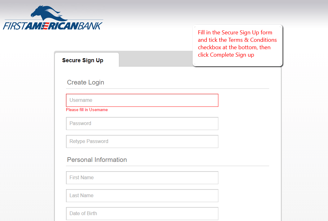 First Us Bank Online Banking Login Cc Bank