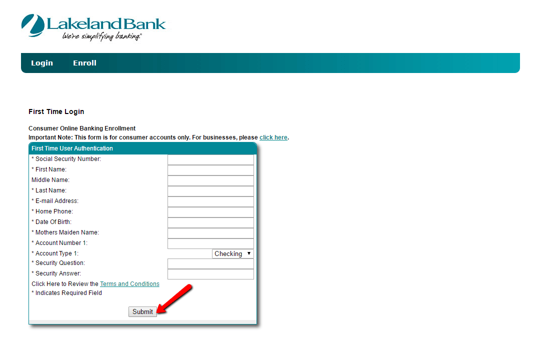 Lakeland Bank Online Banking Login CC Bank