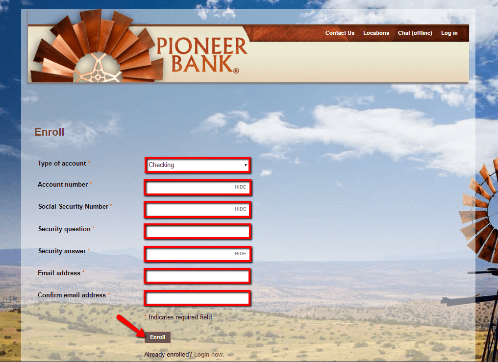 Pioneer Bank Online Banking Login CC Bank