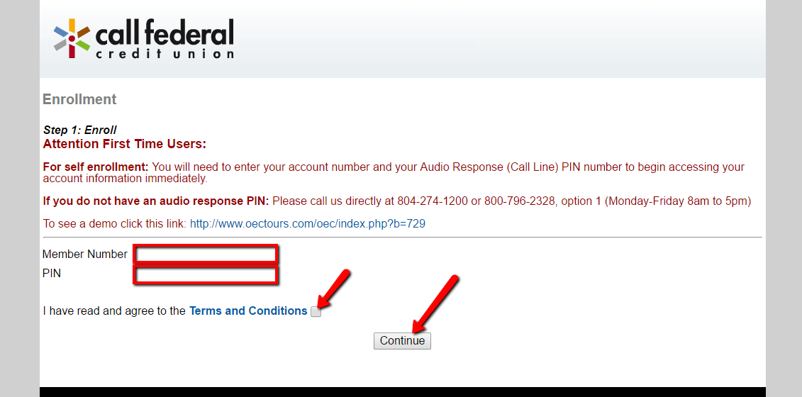 Call Federal Credit Union Online Banking Login CC Bank