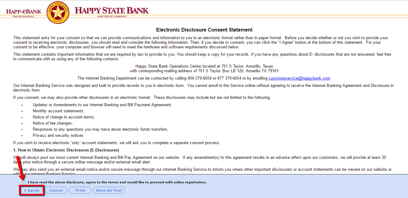 Happy State Bank Online Banking Login CC Bank