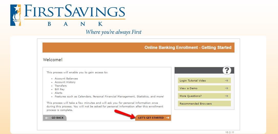 First Savings Bank Online Banking Login CC Bank