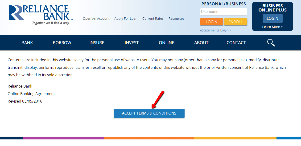 Reliance Bank Online Banking Login CC Bank