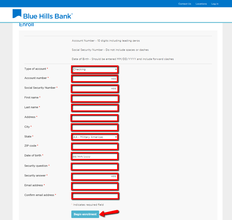 Blue Hills Bank Online Banking Login CC Bank