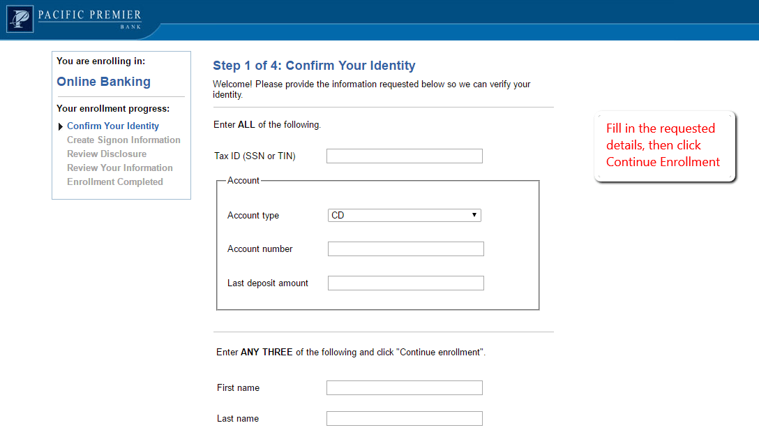 Pacific Premier Bank Online Banking Login CC Bank