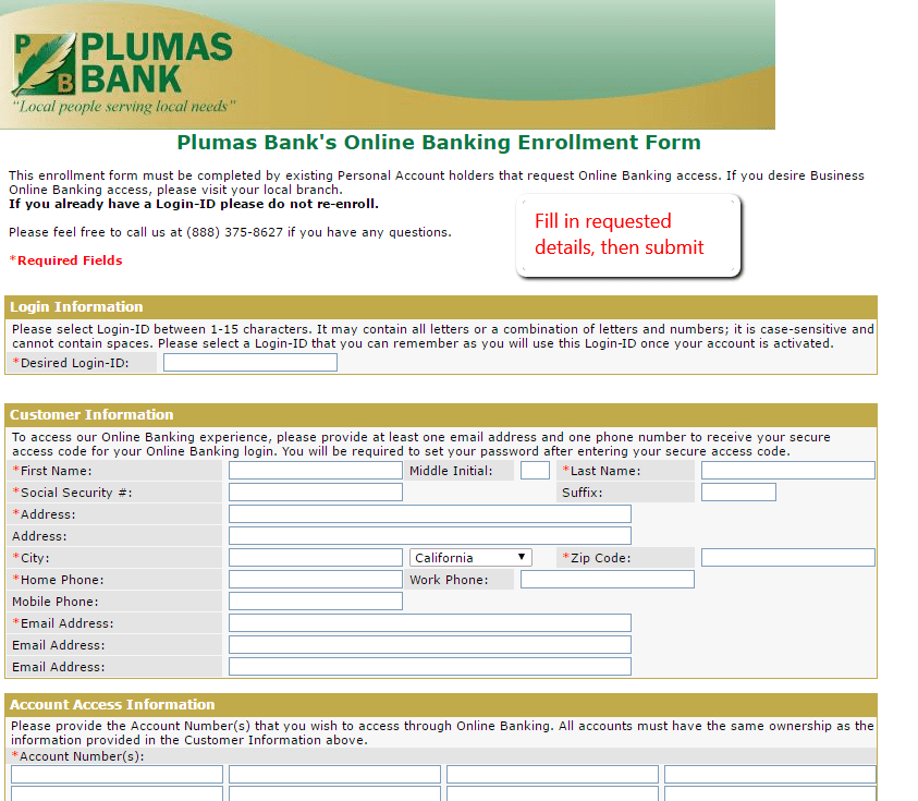 Plumas Bank Online Banking Login CC Bank