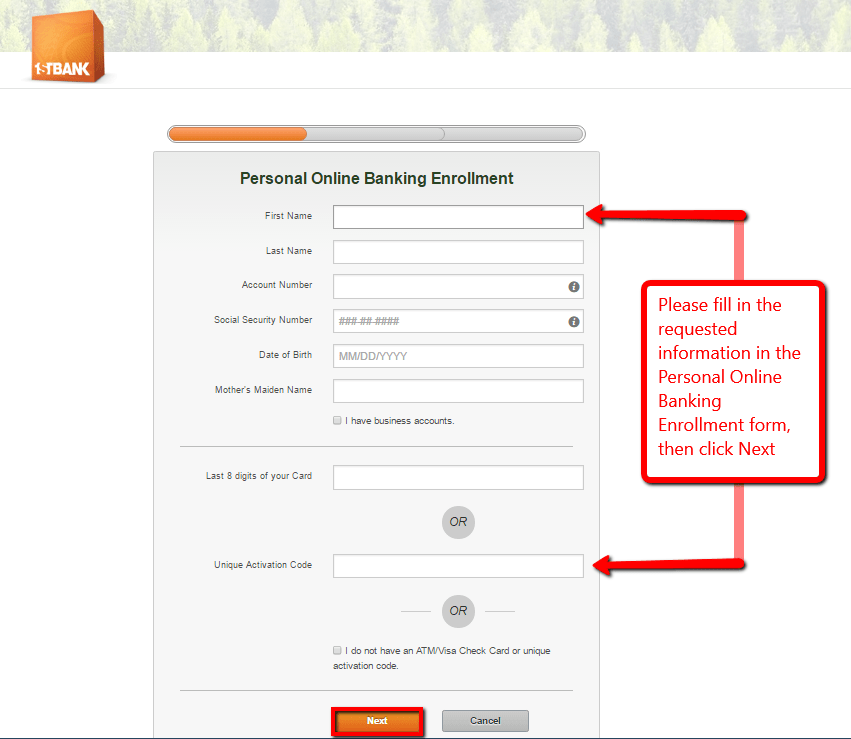 1st Bank Online Banking Login CC Bank
