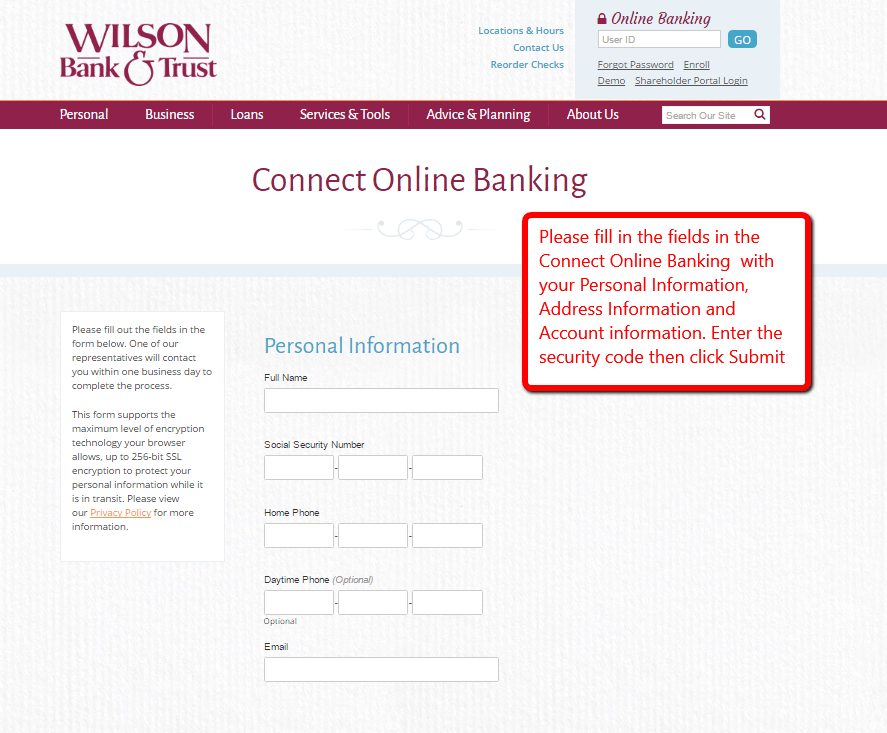 Wilson Bank and Trust Online Banking Login CC Bank
