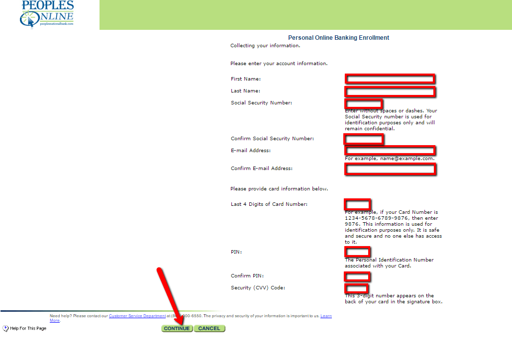 Peoples National Bank Online Banking Login CC Bank