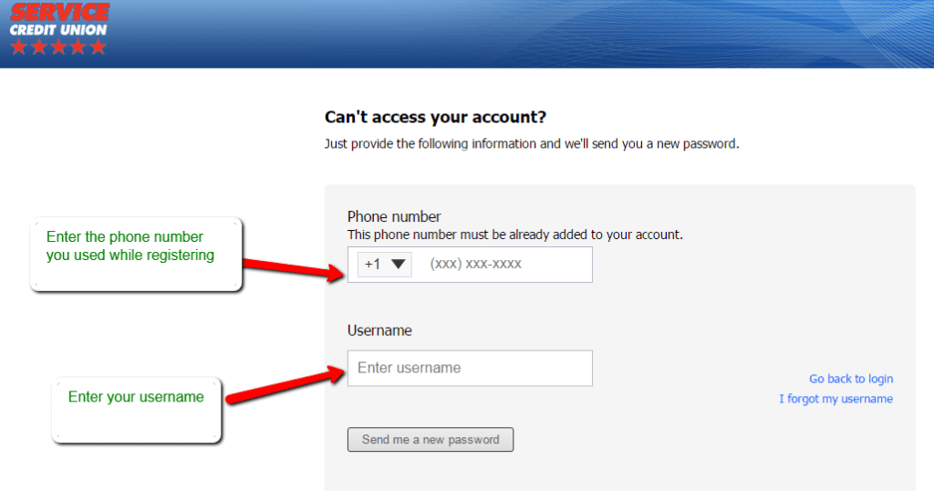 Service Credit Union Online Banking Login CC Bank