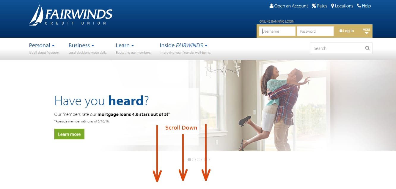 Fairwinds Credit Union Online Banking Login CC Bank