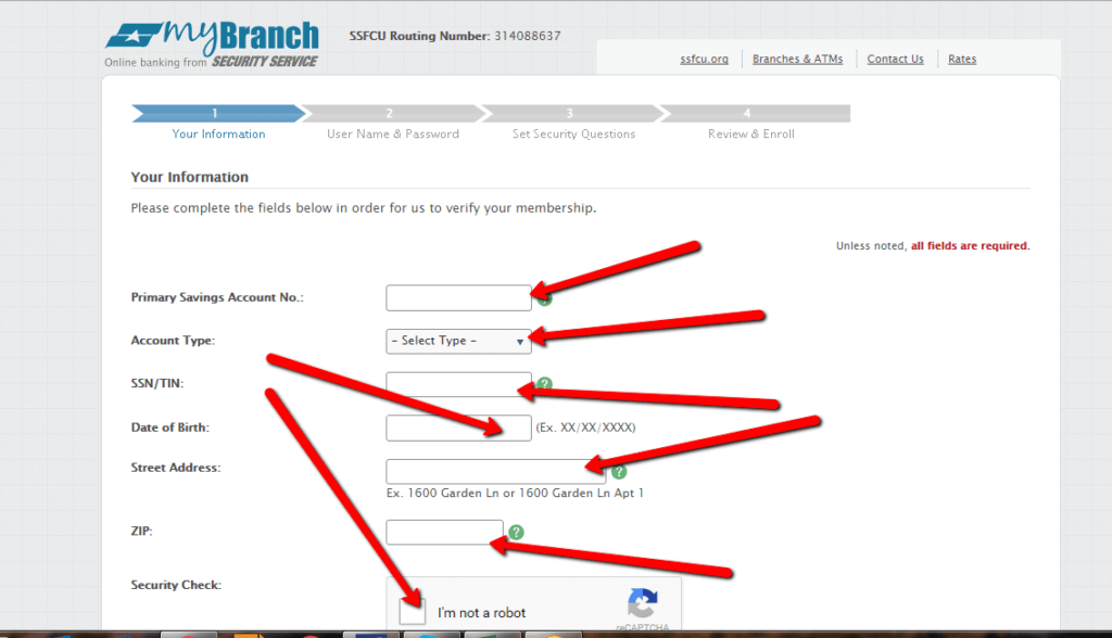 Security Service Federal Credit Union Online Banking Login CC Bank