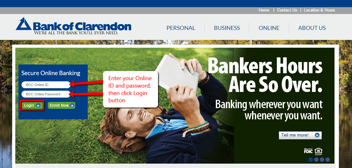 The Bank of Clarendon Online Banking Login CC Bank