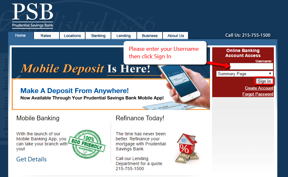 Prudential Savings Bank Online Banking