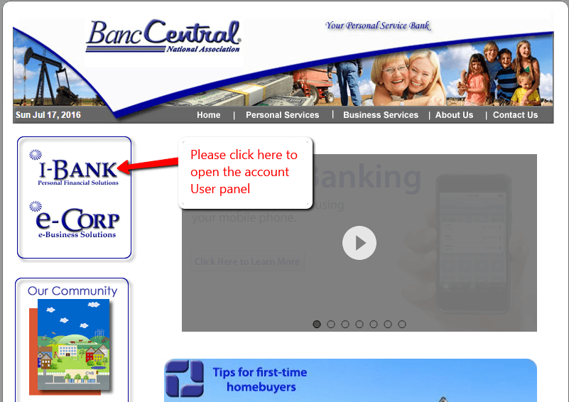 Consumer Internet Banking CentralNET Personal Central Bank