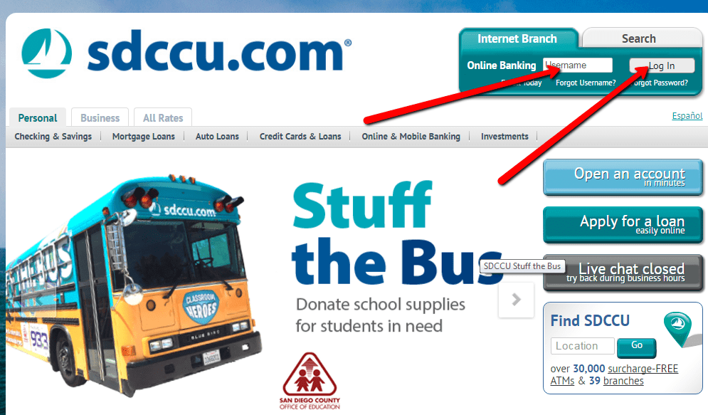 San Diego County Credit Union Online Banking Login CC Bank