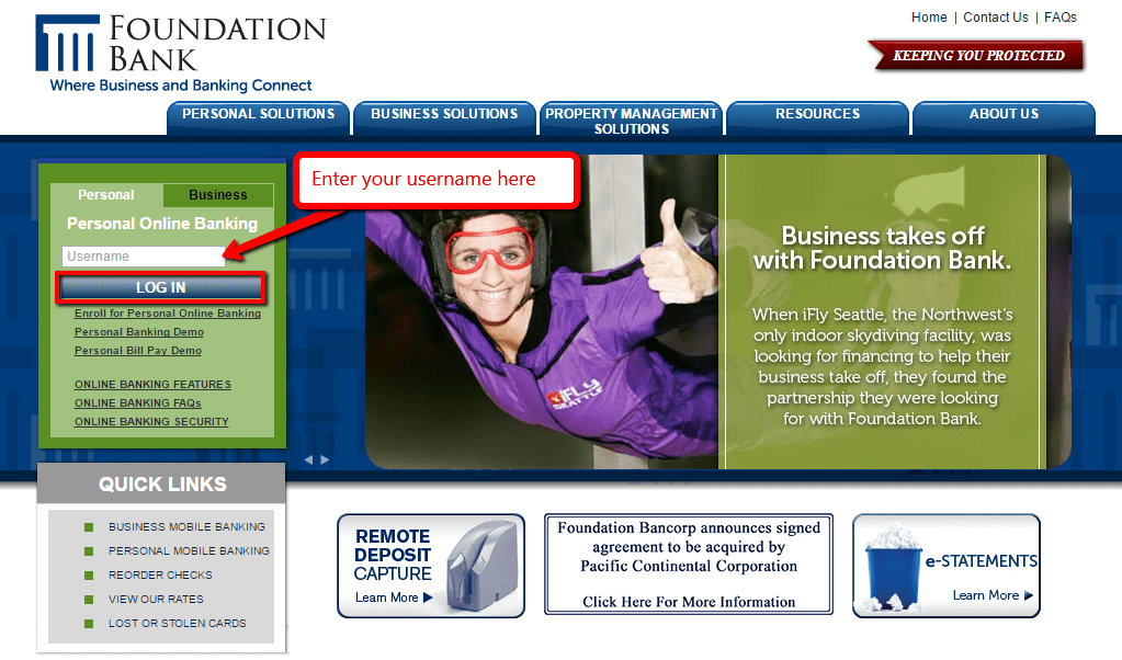 Foundation Bank Online Banking Login CC Bank