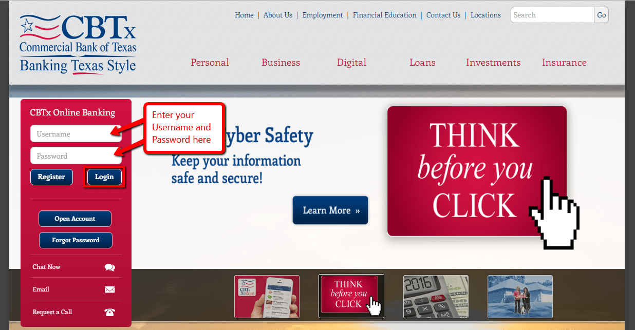 Commercial Bank of Texas Online Banking Login CC Bank