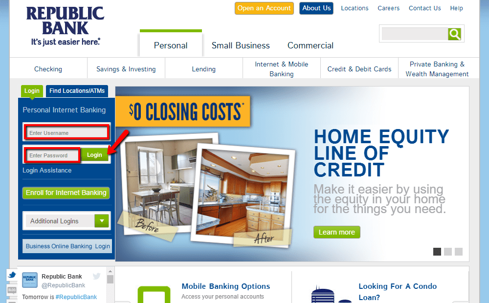 Republic Bank Online Banking Login CC Bank