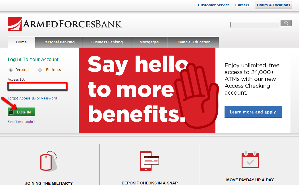Armed Forces Bank Online Banking Login CC Bank
