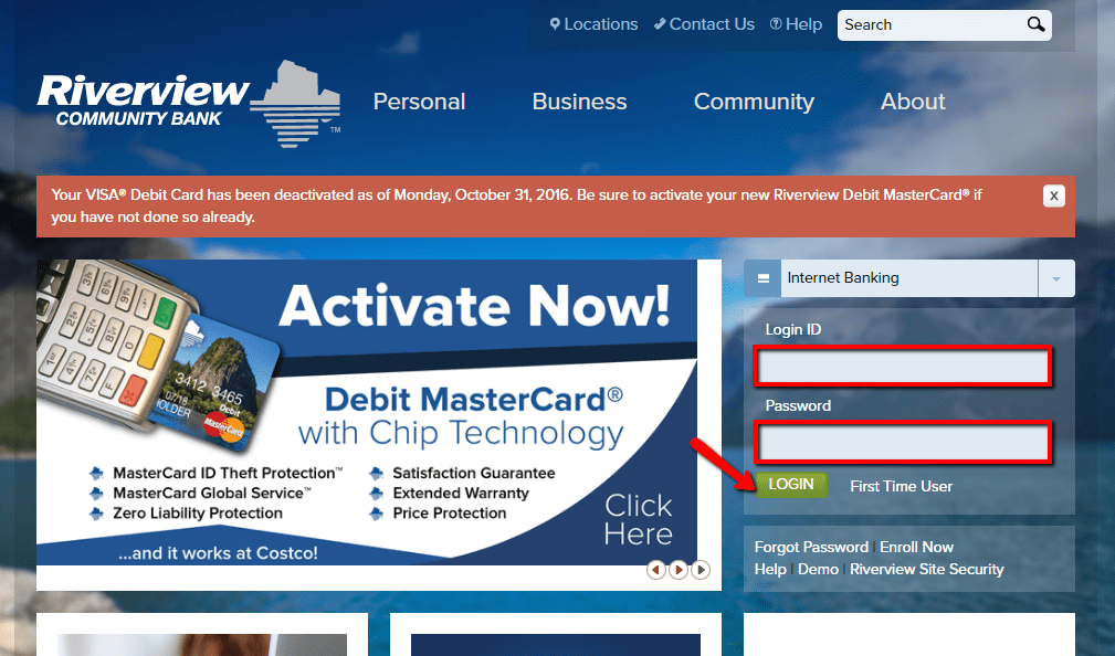 Riverview Community Bank Login Login pages Info