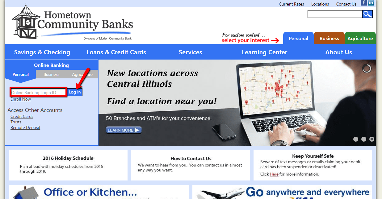 Morton Community Bank Online Banking Login CC Bank