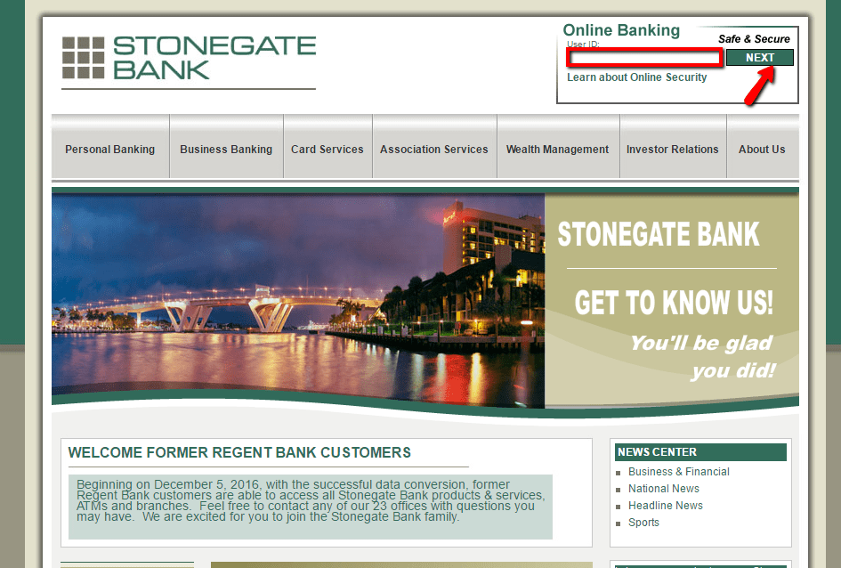 Stonegate Bank Online Banking Login CC Bank