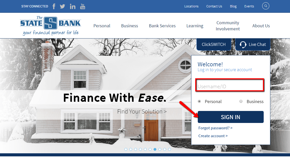 The State Bank Online Banking Login CC Bank
