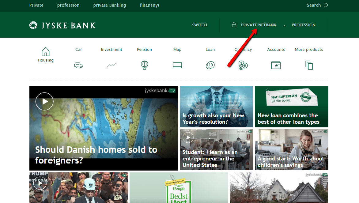 Jyske Bank Online Banking Login CC Bank