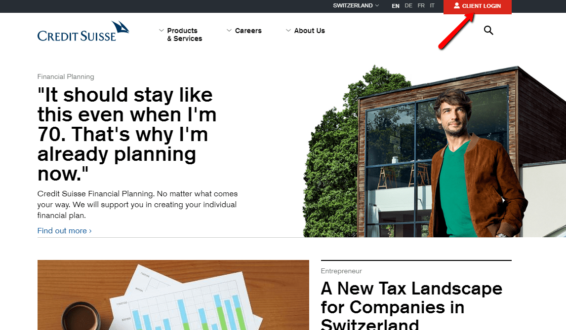 Credit Suisse Online Banking Login CC Bank